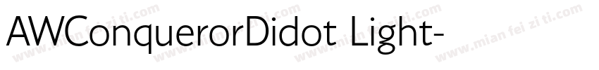 AWConquerorDidot Light字体转换